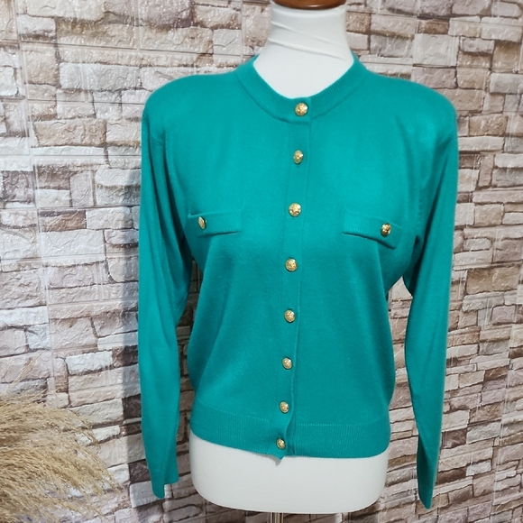 Canyon Lake Sweaters - Canyon Lake Teal Button-Up Women's Sweater